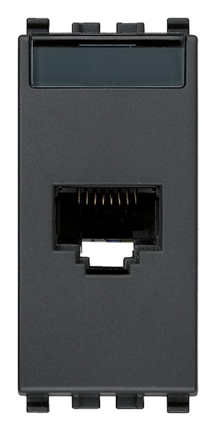 Presa RJ45 Netsafe Cat5e UTP 8 contatti cablaggio universale T568A/B grigio