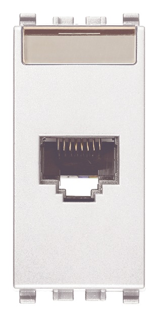Presa RJ45 Netsafe Cat5e UTP 8 contatti morsetti senza utensile bianco rete dati