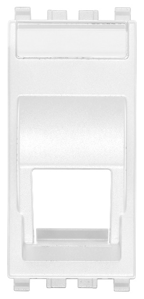Adattatore RJ45 inclinato bianco per connettori Keystone rete dati