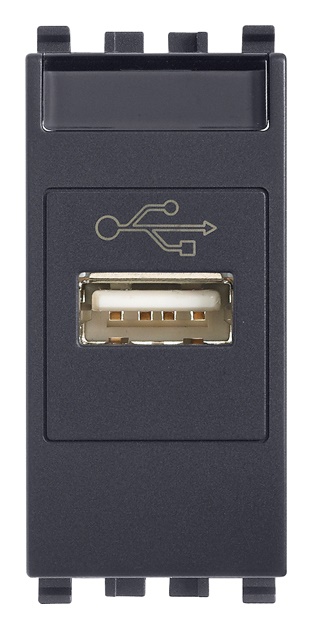 Presa USB standard morsetti a vite grigio per installazioni elettriche
