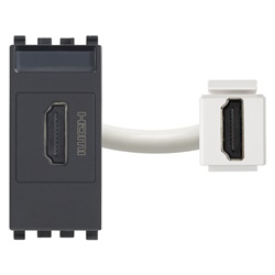 Presa HDMI 2.1b grigio aggancio Keystone per connessioni audio video standard