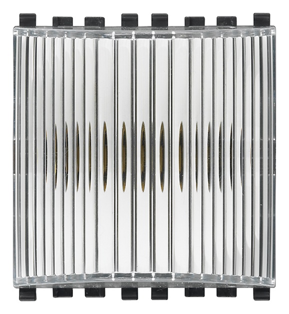 Spia prismatica bianco 230V 3W max 2 moduli per lampade industriali e civili