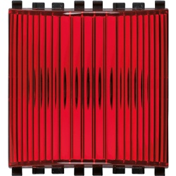 Spia prismatica rosso 230 V 3 W max diffusore rosso 2 moduli per lampade industriali