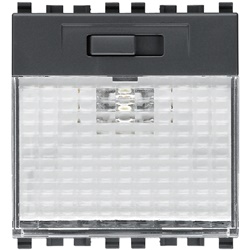 Lampada segnapasso LED 230V regolabile 3 livelli grigio 2 moduli