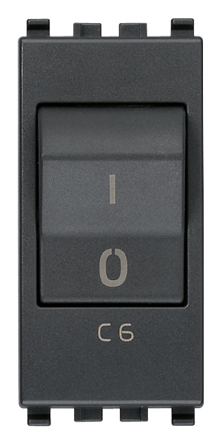 Interruttore MT 1P+N C6 120-230V grigio