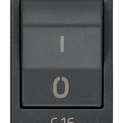 Interruttore magnetotermico 1P+N C16 120-230V 50-60Hz uso residenziale e industriale grigio