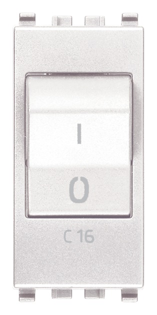 Interruttore magnetotermico 1P+N C16 120-230V bianco uso civile e industriale