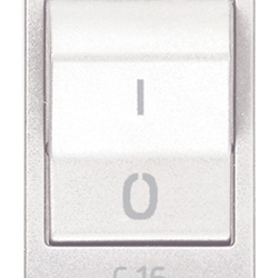Interruttore magnetotermico 1P+N C16 120-230V bianco uso civile e industriale