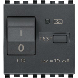 Interruttore magnetotermico differenziale 1P+N C10 10mA 2 moduli grigio per protezione impianti elettrici
