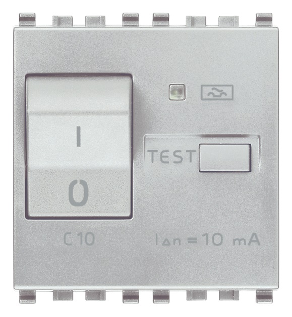Interruttore magnetotermico differenziale 1P+N C10 10mA protezione impianti domestici