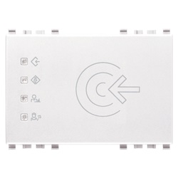 Lettore transponder esterno KNX bianco 2 uscite relè 4A 24V per controllo accessi