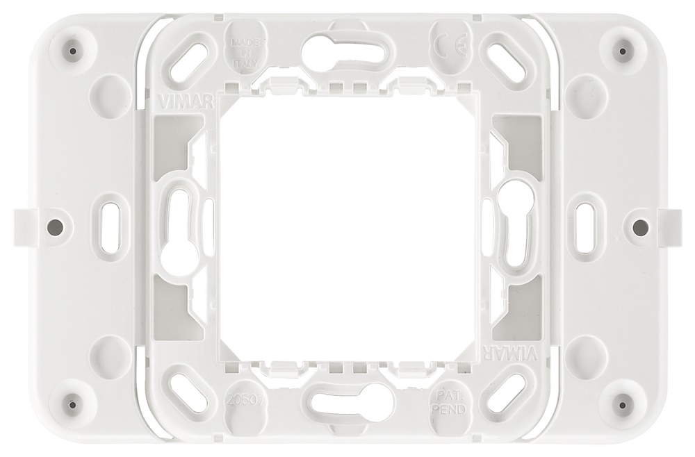 Supporto radio placca 2 moduli bianco per comando wireless EnOcean Bluetooth ZigBee parete