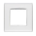 Placca Classic 2 moduli tecnopolimero Reflex ghiaccio per installazioni elettriche