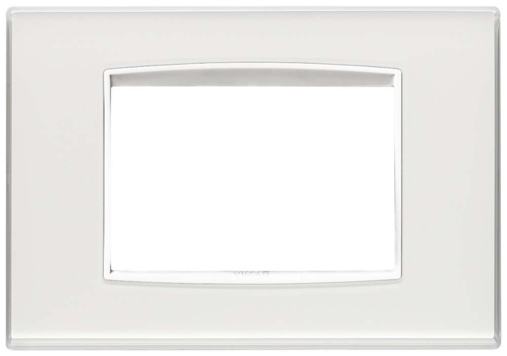 Placca classic a 3 Moduli Reflex ghiaccio Eikon 