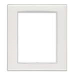 Placca Classic 8 moduli tecnopolimero Reflex ghiaccio cornice bianca per impianti elettrici