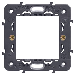 Supporto 2 moduli con griffe interasse 71 mm per scatole ø 60 mm