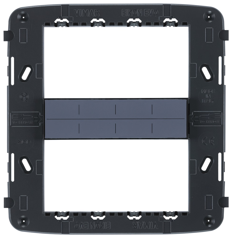 Supporto 8 moduli con viti per scatola da incasso e base da tavolo