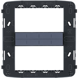 Supporto 8 moduli con viti per scatola da incasso e base da tavolo
