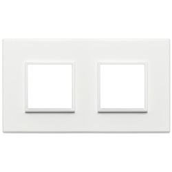 Placca 4M (2+2) int71 bianco totale