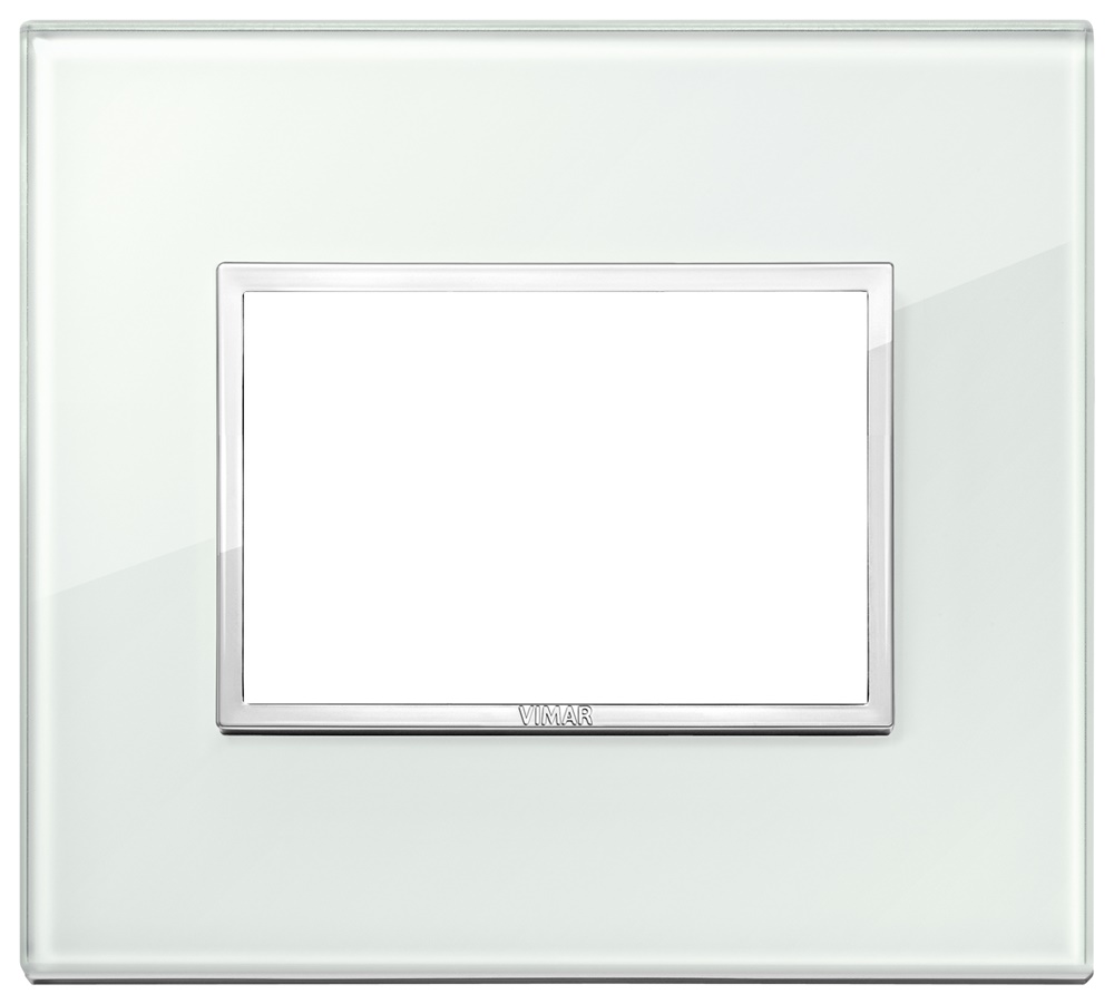Placca 3 moduli cristallo effetto acqua per installazioni parete