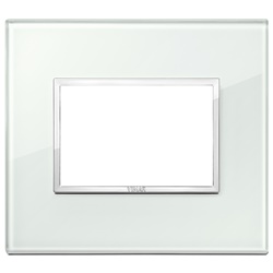 Placca 3 moduli cristallo effetto acqua per installazioni parete