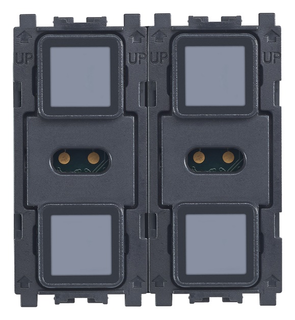 Comando KNX 4 pulsanti programmabili gestione carichi singoli e scenari domotica 2 moduli