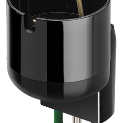 Adattatore S11 P30 nero 250V 1500W spina 2P+T 10A presa 2P+T 16A standard italiano