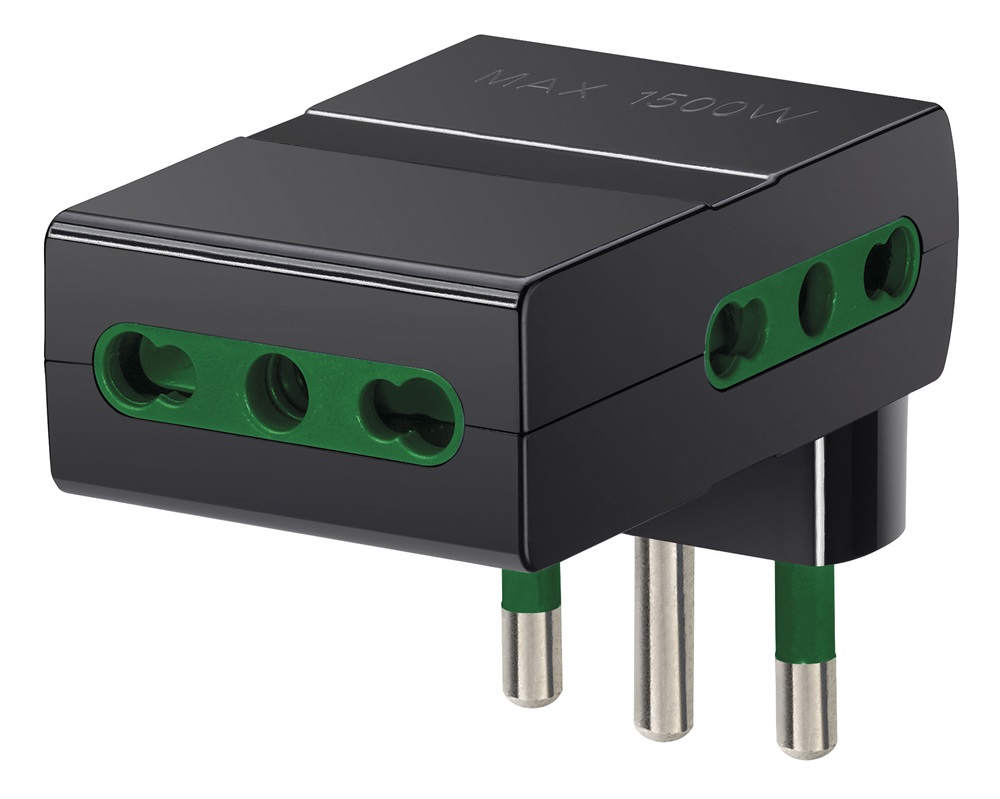 Adattatore mult. S17 + 3P17/11 nero