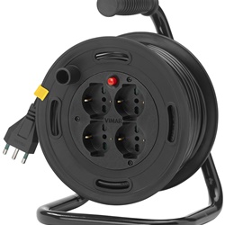 Avvolgicavo 16A 4 uscite universali 15m 