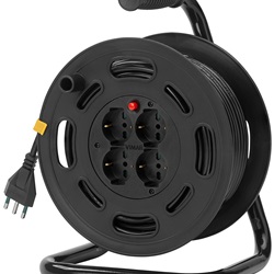 Prolunga Avvolgicavo 16A con 4 uscite universali 30m 