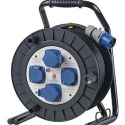 Avvolgicavo industriale 16A 4 uscite 30m 