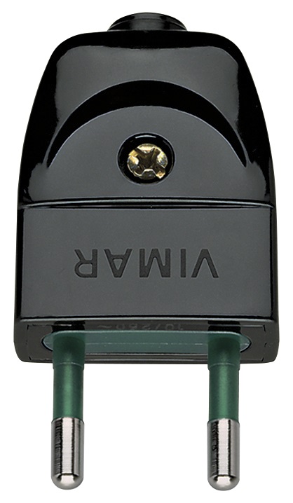 Spina 2P 10A S10 assiale nero 