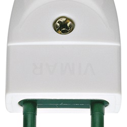 Spina 2P 10A S10 assiale bianco 