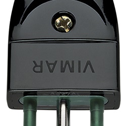 Spina 2P+T 10A S11 assiale nero standard italiano per uso domestico e industriale