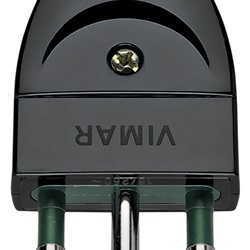 Spina SICURY 2P+T 16A S17 assiale nero 