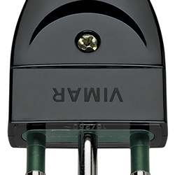 Spina 2P+T 16A S17 assiale nero per uso elettrico standard italiano