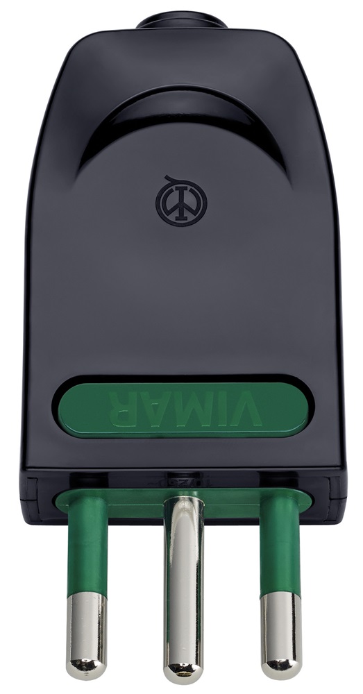 Spina 2P+T10A orientabile S11-SPB11 nero 