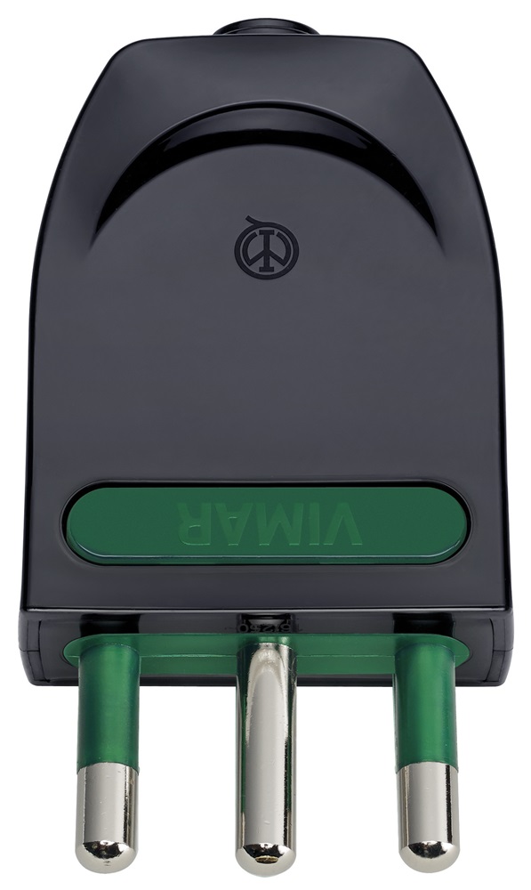 Spina 2P+T16A orientabile S17-SPB17 nero 