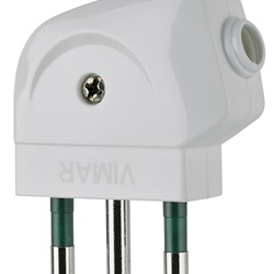 Spina 2P+T 16A S17 90Â° bianco 