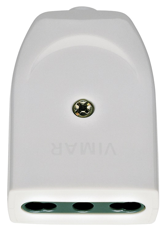 Presa 2P+T 16A P17/11 assiale bianco per uso elettrico standard italiano