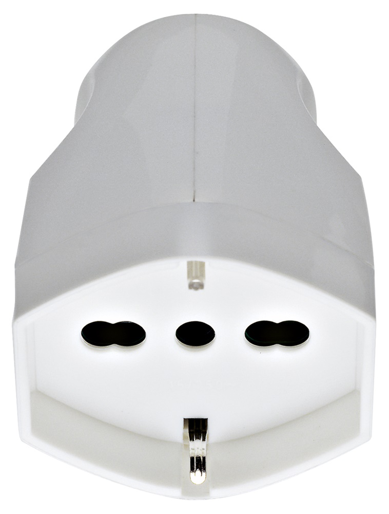 Presa 2P+T 16A universale assiale bianco per uso elettrico standard italiano