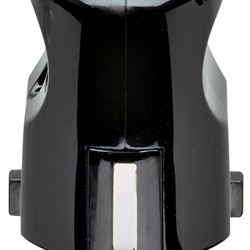 Spina 2P+T 16A 250V standard tedesco uscita cavo assiale nero
