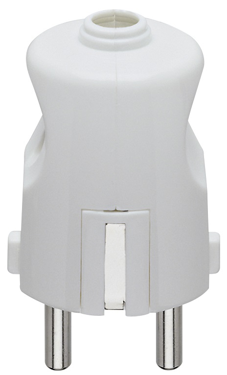 Spina 2P+T 16A tedesco assiale bianco 