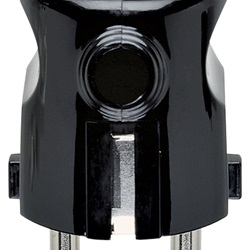 Spina 2P+T 16A S31 uscita cavo 90°  nero 