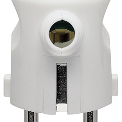 Spina 2P+T 16A S31 uscita cavo 90° bianco  