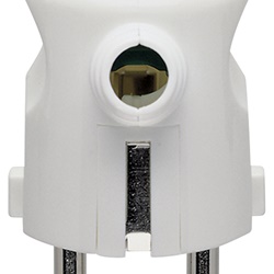 Spina 2P+T 16A S31 uscita cavo 90° bianco  