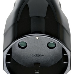 Presa 2P+T 16A tedesco assiale nero 