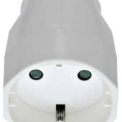 Presa 2P+T 16A 250V standard tedesco uscita cavo assiale bianco
