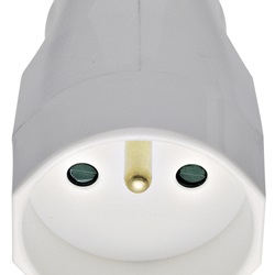 Presa 2P+T 16A francese assiale bianco 