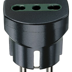 Adattatore ted./franc.+P17/11 nero 